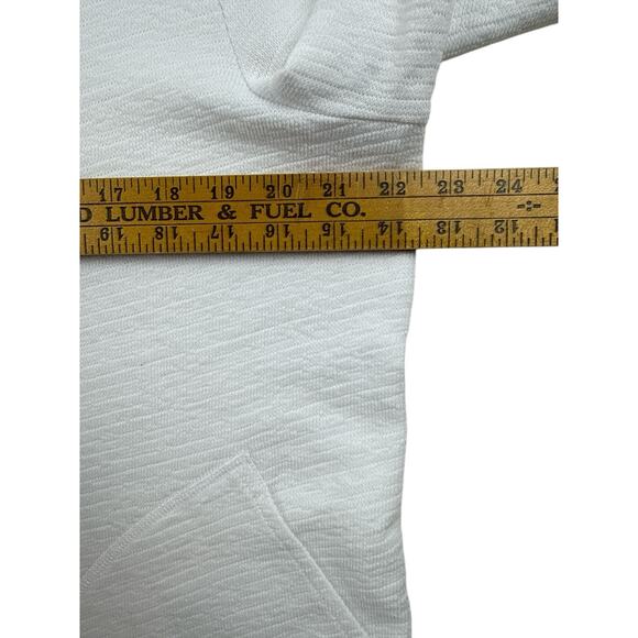 Habitat French Terry Cardigan Hoodie White Cotton Button Front Sweatshirt Large - Picture 10 of 12